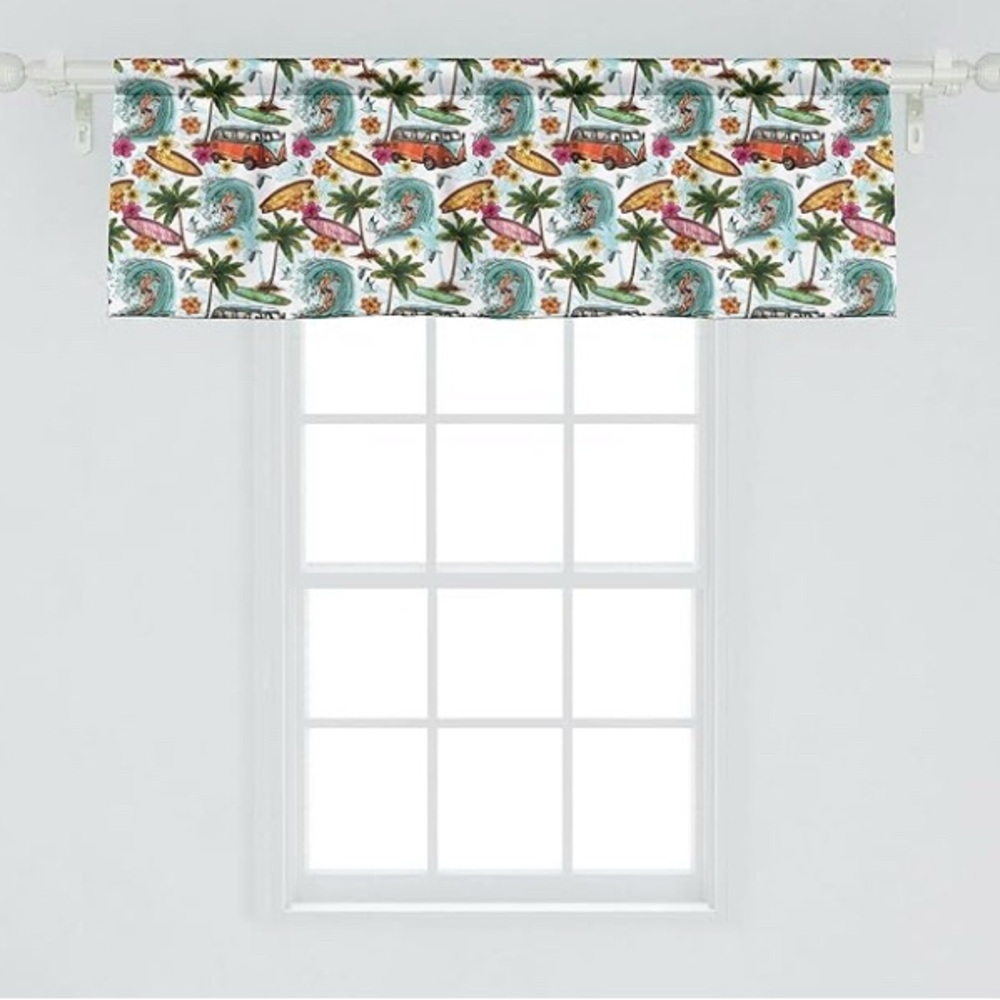 Tropical Surfboard and Van Valance